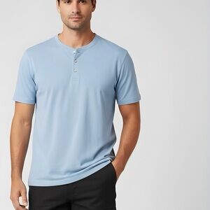 Men’s Eddie Bauer Blue Crew Neck Polo Shirt XXL